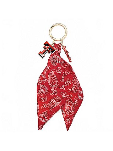Canvas Women's Texas Tech Raiders Bandana Bag Charm in Red (view 1)