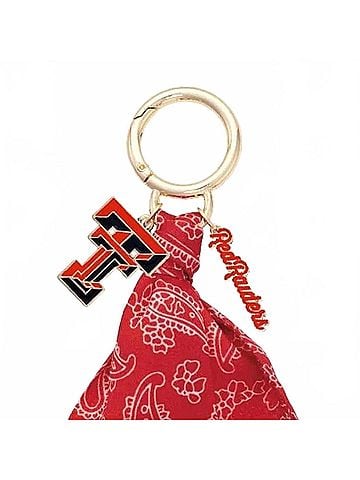 Canvas Women's Texas Tech Raiders Bandana Bag Charm in Red (view 2)