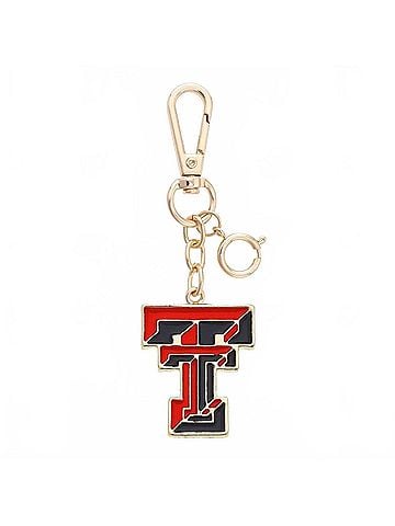 Canvas Women's Texas Tech Raiders Enamel Logo Bag Charm in Red (view 1)