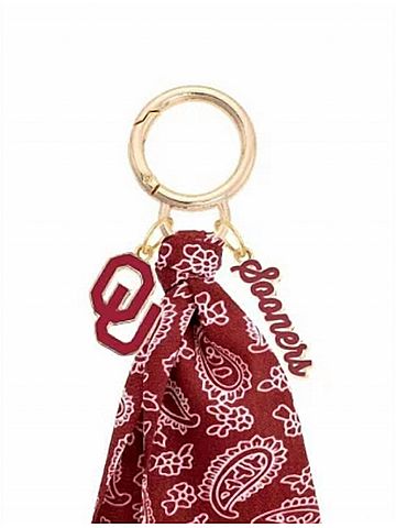 Canvas Women's Oklahoma Sooners Logo Bandana Charm in Red (view 2)