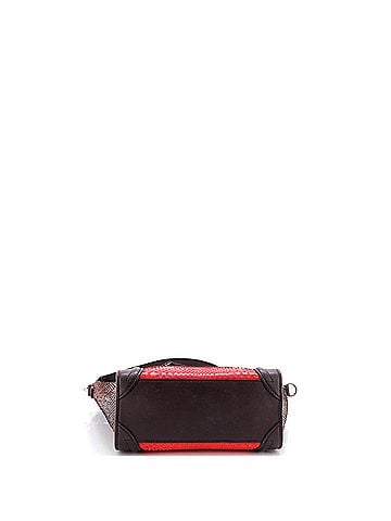Céline Tricolor Luggage Bag Python and Leather Nano (view 2)