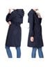 Seraphine 100% Polyester 76% Polyester 24% Cotton Gray Blue Trenchcoat Size 6 - photo 1