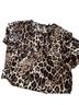 Express Animal Print Multi Color Short Sleeve Blouse Size S - photo 1