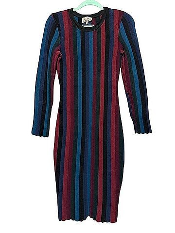 Milly Chevron Vertical Stripe Dress Casual Dress (view 1)