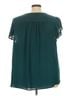Torrid 100% Polyester Teal Torrid Short Sleeve Blouse Size 4X - photo 2