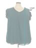 Torrid 100% Polyester Teal Torrid Short Sleeve Blouse Size 4X - photo 5