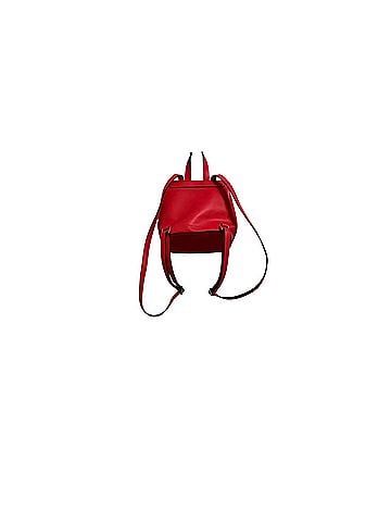 French Connection Red Faux Leather Tassel Mini Backpack (view 2)