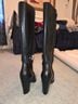 Cuadra 100% Leather Black Boots Size 6 1/2 - photo 4
