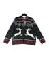 J.Jill Fair Isle Floral Black Red White Wool Cardigan Size M - photo 1