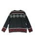 J.Jill Fair Isle Floral Black Red White Wool Cardigan Size M - photo 2