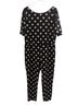 Corey Lynn Calter 100% Polyester Polka Dots Black Multi Color Jumpsuit Size S - photo 1
