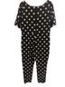 Corey Lynn Calter 100% Polyester Polka Dots Black Multi Color Jumpsuit Size S - photo 2