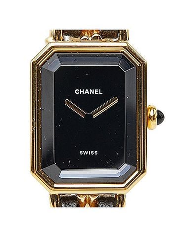 Chanel Chanel Première M Watch H0001 Quartz Black Dial Plated Leather Women's CHANEL (view 1)