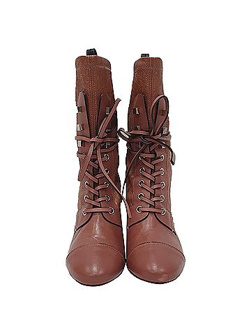 Stuart Weitzman Stuart Weitzman Veruka Lace-Up Ankle Boots in Rose Pink Leather (view 2)