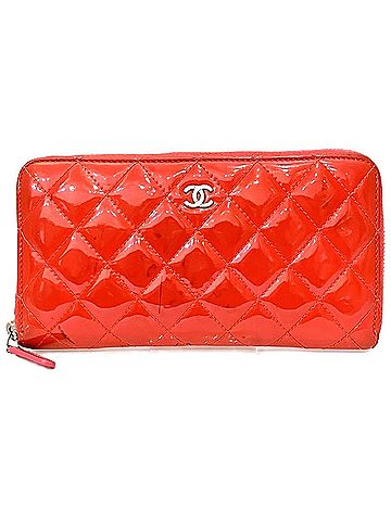 Chanel Chanel Brilliant Matelassé Round Zip Wallet, Patent Leather (view 1)