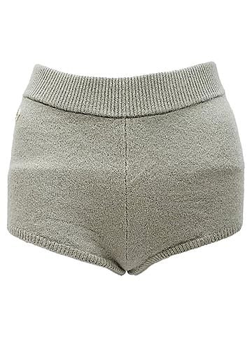 Sandro Sandro Knit Mini Shorts in Grey Wool (view 1)