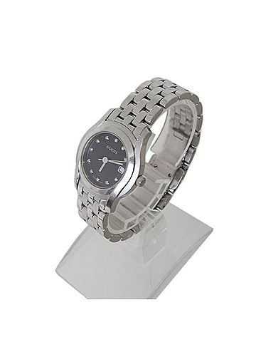 Gucci GUCCI Women's Quartz Watch, 11 Diamonds, Stainless Steel, Black Dial, 5500L (view 1)