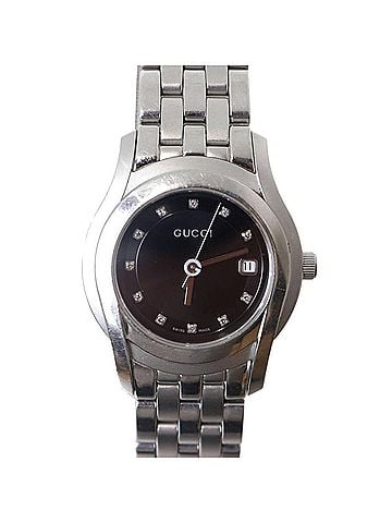 Gucci GUCCI Women's Quartz Watch, 11 Diamonds, Stainless Steel, Black Dial, 5500L (view 2)