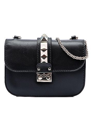 Valentino Small Leather Rockstud Glam Lock Crossbody (view 1)