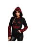 Boutique 9 Plaid Black Red Pullover Hoodie Size XL - photo 2