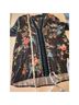 Johnny Was 100% Rayon 100% Polyester Floral Black Blue 3/4 Sleeve Blouse Size S - photo 8