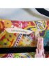 Soft Surroundings 100% Polyester Paisley Red Yellow Green Button-Down Shirt Size M - photo 3