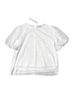 She + Sky Stripes Chevron-herringbone White Short Sleeve Blouse Size S - photo 1
