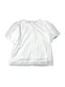 She + Sky Stripes Chevron-herringbone White Short Sleeve Blouse Size S - photo 2