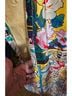 Johnny Was 100% Silk Floral Multi Color 3/4 Sleeve Button-Down Shirt Size M - photo 3