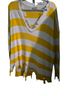 Show Me Your Mumu Stripes Yellow White Pullover Sweater Size XS - photo 1