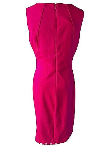 Ivanka Trump Fuchsia Sheath Dress With Gold Chain Accent Cocktail Dress (view 2)