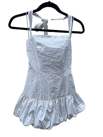 Lioness Tie-Strap Ruffle-Hem Mini Dress Casual Dress (view 1)