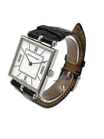 Van Cleef & Arpels Van Cleef &amp; Arpels Classic Watch, Stainless Steel, Genuine Leather Strap, Quartz Movement, Silver Dial, 503342 (view 2)