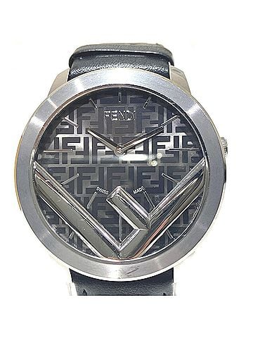 Fendi Fendi Runaway F is Watch, Total Weight 53.6g, Stainless Steel, Genuine Leather Strap, Quartz Movement, Gray Dial, 010-71000L-945 (view 1)