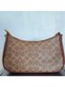 Coach Print Brown Tan Leather Shoulder Bag One size - photo 4