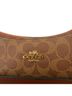 Coach Print Brown Tan Leather Shoulder Bag One size - photo 2
