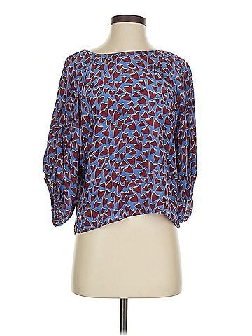 Maeve Maeve 3/4 Sleeve Silk Top (view 2)
