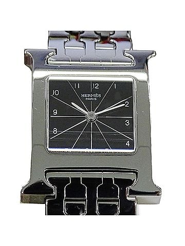 Hermès Hermes HERMES Women's Watch Brand H-Watch Quartz QZ Stainless Steel SS HH1.210 Silver Black (view 2)