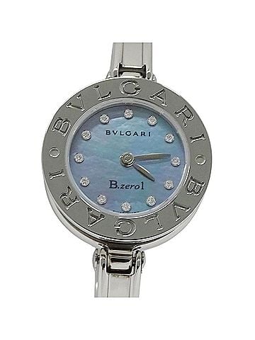 Bvlgari Bulgari BVLGARI Women's Watch, Brand: B-zero1, Blue Shell, 12 Diamonds, Quartz Movement, Stainless Steel (SS), BZ22S, Bangle (view 2)