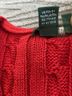 Ralph Lauren 100% Cotton Solid Red Pullover Sweater Size L - photo 4