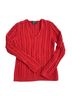 Ralph Lauren 100% Cotton Solid Red Pullover Sweater Size L - photo 1
