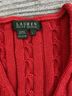 Ralph Lauren 100% Cotton Solid Red Pullover Sweater Size L - photo 3