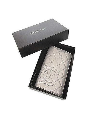 Chanel Chanel Coco Mark Cambon Line Leather Silver Hardware Serial Number 12 Long Wallet 0245CHANEL (view 2)