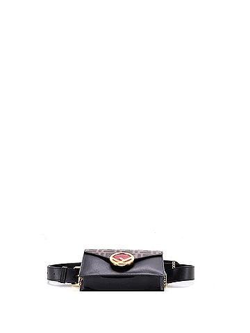Fendi F is Fendi Convertible Belt Bag Leather with Zucca Embossed Detail (view 2)