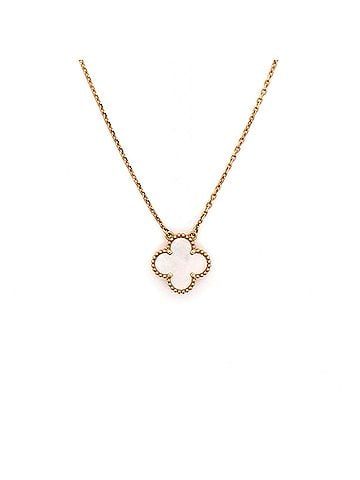 Van Cleef & Arpels Vintage Alhambra Pendant Necklace 18K Yellow Gold and Mother of Pearl (view 1)