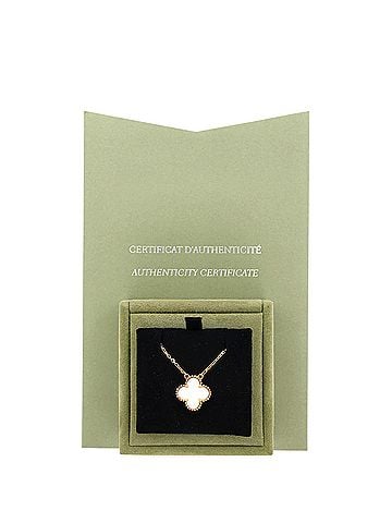 Van Cleef & Arpels Vintage Alhambra Pendant Necklace 18K Yellow Gold and Mother of Pearl (view 2)