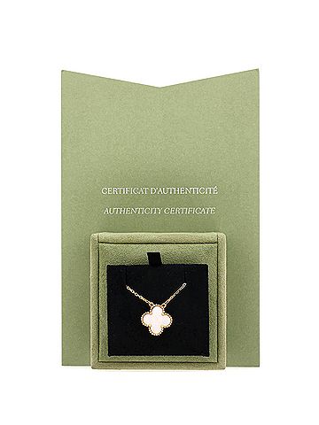 Van Cleef & Arpels Vintage Alhambra Pendant Necklace 18K Yellow Gold and Mother of Pearl (view 2)