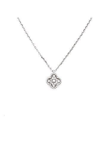 Van Cleef & Arpels Sweet Alhambra Pendant Necklace 18K White Gold with Diamonds (view 1)