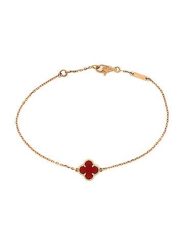 Van Cleef & Arpels Sweet Alhambra Bracelet 18K Rose Gold and Carnelian (view 1)