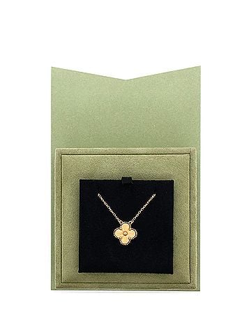 Van Cleef & Arpels Vintage Alhambra Pendant Necklace Guilloche 18K Yellow Gold (view 2)